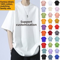 Camiseta Personalizada de 200 g/m², 100 % Algodón, 32S, con Logotipo Personalizado, Impresión Serigrafiada, Hombros Caídos, Manga hasta el Codo, Talla Europea para Hombre