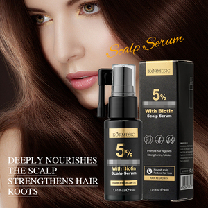 KORMESIC ขายส่ง รับผลิตแบรนด์ส่วนตัว OEM เซรั่มบำรุงหนังศีรษะ 30 มล. ออร์แกนิค ซ่อมแซมเส้นผมที่เสียหาย ป้องกันผมร่วง กระตุ้นการเจริญเติบโตของเส้นผม - Product Image 1