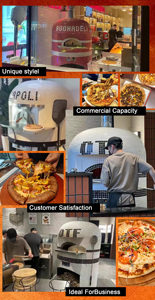 Horno de piedra de Pizza eléctrico para puerta comercial, horno de Pizza <span class=keywords><strong>Gozney</strong></span> Dome, horno de Pizza rotatorio de globo - Product Image 5