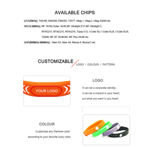 Hoge Kwaliteit Rfid 13.56Mhz Polsband Uhf Rfid Siliconen Armband Smart Rfid Kaart Polsbandje - Product Image 4