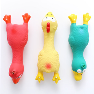 3PCS Safe Latex Dog <b>Squeaky</b> Toys Soft Chew Molar Dog Small Screaming Rubber <b>Chicken</b> Toys Dog Tooth Grinding & Training Pet Toy - Product Image 3