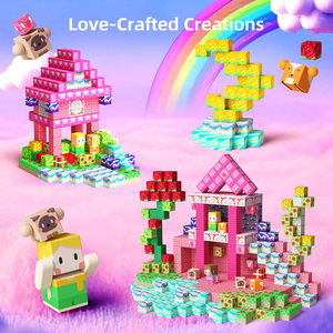 Mini mundo educativo para niños, bloques de construcción magnéticos, juguete de imán cuadrado, modelo de montaje, juegos de plástico - Product Image 2