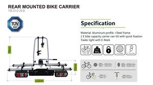 Ztto — porte-vélo électrique pour 2 vélos, monté en usine chinoise, nouveau design - Product Image 3