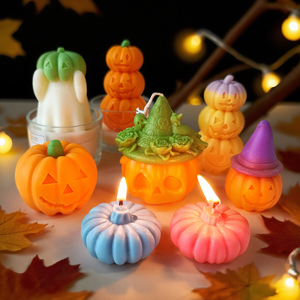 J-5301 Cross-border Ghost Aromatherapy <b>Candle</b> <b>Mold</b> Diy Halloween Pumpkin Ghost Decorations Plaster Ornaments Abrasives - Product Image 5