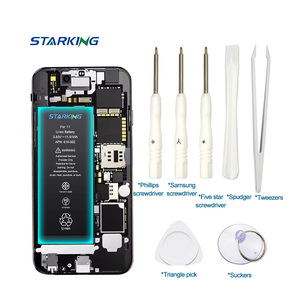 Sin mensaje Pop-up 100% Health Nueva batería <span class=keywords><strong>de</strong></span> teléfono <span class=keywords><strong>de</strong></span> litio <span class=keywords><strong>de</strong></span> ciclo 0 para Iphone Batterie 3 7 7p Se X Xr Xs Max 11 12 1pro 13 14 15 - Product Image 1