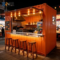 10FT Pop-up Container Café Bar zum Verkauf Modularer Kaffeeshop Kiosk Outdoor Restaurant-Stand Individuelles Design