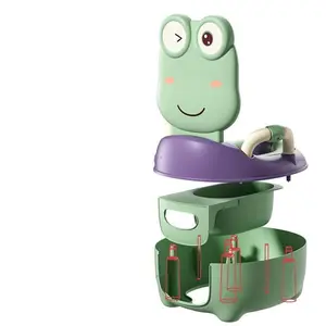 Penutup Toilet balita, kursi lipat portabel anti selip untuk taman berkemah dalam ruangan/luar ruangan, pelindung percikan bayi