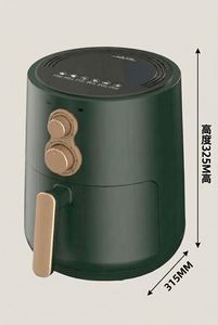 Friteuse à air mécanique grande capacité 4,5 L, élément chauffant SUS304 1400 W, 80-200 ℃   Température réglable, minuterie 60 minutes - Product Image 2