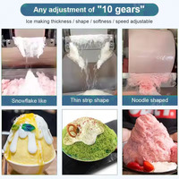Congélateur Commercial Shave Snow Cone Ice Counter Mesin Bingsu Machine à vendre et hawaïenne