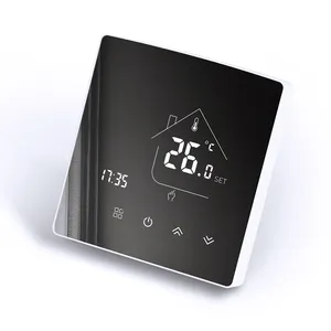 Wasser Fußboden heizung Thermostat Wifi für Fußboden heizung Wand montage Programmier barer Raum thermostat Schwarz Skandi navisch 2 Jahre