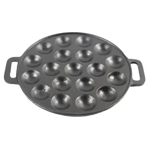 Handmade Takoyaki Mold 19 Buracos Japonês Preseasoned Ferro Fundido Takoyaki Pan