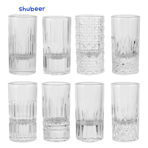 30ml cứu trợ khắc ly rượu nhỏ, cốc rượu nước ngoài, cốc baijiu, cốc rượu Whisky đáy dày mặt, cốc một ngụm - Product Image 1