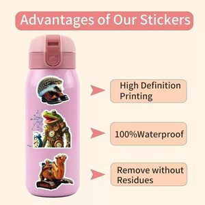 Pegatinas Divertidas de Animales a Prueba de <span class=keywords><strong>Agua</strong></span> Personalizadas, Etiquetas de Vinilo de Dibujos Animados para Niños, para Laptop, <span class=keywords><strong>Botella</strong></span> de <span class=keywords><strong>Agua</strong></span>, Carcasa de Teléfono, Decoración DIY - Product Image 3