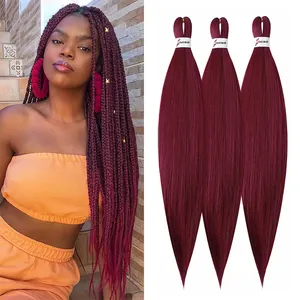 AliLeader Wholesale Prestretched Easy Braid Hair ez Braids Hair Extension Expression Synthetic Yaki Pre Stretched Braiding Hair