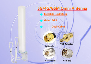 <span class=keywords><strong>Antena</strong></span> Omnidireccional <span class=keywords><strong>de</strong></span> Alta Ganancia <span class=keywords><strong>de</strong></span> Banda Completa 3G 4G 5G, Vertical, <span class=keywords><strong>de</strong></span> Doble Cable, 18DBi, 5m, para Conector Macho - Product Image 4