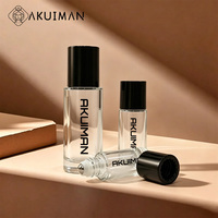 Flacon à bille pour huiles essentielles 30ml 50ml, en verre épais durable, conforme CE, prix direct usine, logo personnalisé, testé