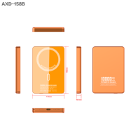 Batterie externe magnétique sans fil personnalisable 10000 mAh à charge rapide, chargeur de téléphone portable portable PD20W en alliage d'aluminium ODM W20-10000