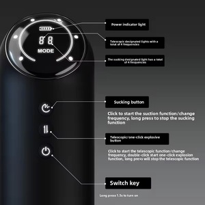 Automatischer einziehbarer Massage-Mastur bator mit 9 Vibrations modi und 2 Heiz modi aus TPE-Material USB wiederauf ladbar - Product Image 5