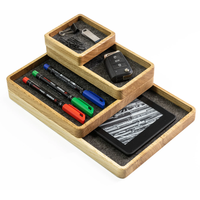 En bois Rectangle Bureau Plateau Organisateur Catchall Accessoire pour Bijoux Clés Montre Lunettes Stylos pour Bureau Usage Domestique Idée Cadeau