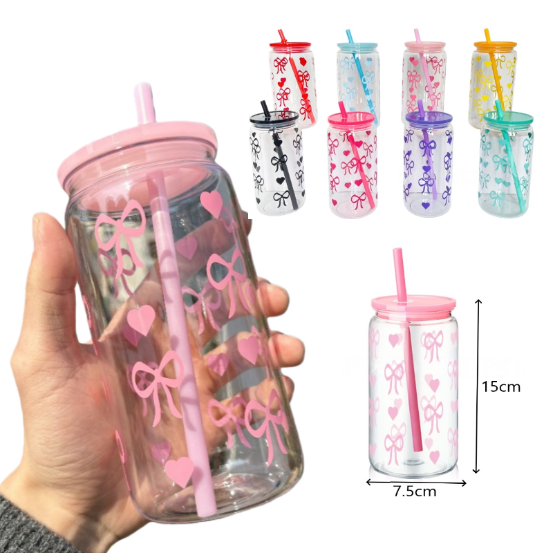 Wholesale Color Reusable Insulated Plastic Mason Cup with Suction Tube Straw Drop-Resistant Design for Party Use Direct Drinking