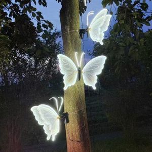 ไฟ LED รูปผีเสื้อกลางแจ้งแบบใหม่ โปร่งใส จำลองแมลง ตกแต่งวันหยุด สวนสาธารณะ สนามหญ้า แสงไฟกลางคืน - Product Image 5