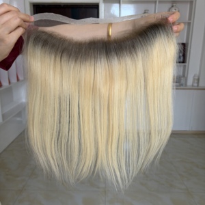 12x1.5 al por mayor: Topper para la línea del cabello con encaje frontal HD, postizo de cabello humano para la frente con cordón # SBT18-60 - Product Image 5