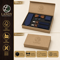Boîte cadeau personnalisée en carton ondulé écologique, avec fermeture magnétique, pour accessoires masculins, cravates et nœuds papillon, OEM