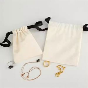 New Model Customized Recyclable Cotton <b>Drawstring</b> <b>Bag</b> with Custom Logo - Product Image 6