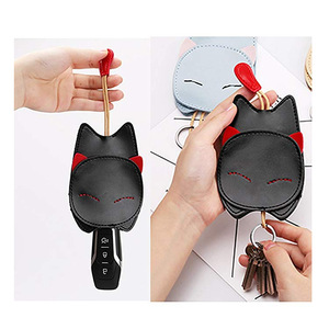 Cute bag <b>keychain</b>, PU <b>leather</b> key cover, gift, key pendant, logo can be printed. - Product Image 5