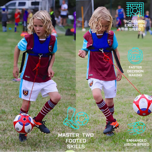 Arnés de fútbol ajustable, ajuste seguro y cómodo para niños pequeños, chaleco de entrenamiento de fútbol para entrenadores deportivos - Product Image 5