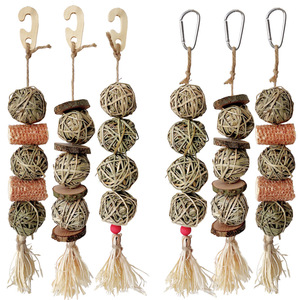 Eco-Friendly Bird <strong>Parrot</strong> Teething Chew <strong>Toy</strong> String Grass Ball Natural Medium Size 52g Indoor Outdoor Cleaning Teeth Fun - Product Image 2