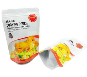 High temperature microwavable stand up foil pouching moimoi cooking pouch bag for food