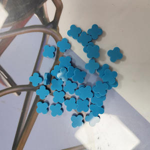 Piedras de Trébol Azul, Turquesa Sintética, Trébol de Cuatro Hojas, Turquesa Azul Suelta, Gemas para Collar, Joyería - Product Image 6