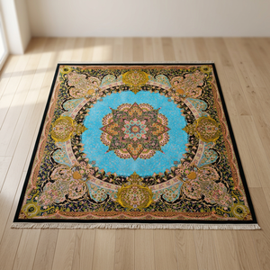 Alfombra de Seda Pura de Lujo, Moderna, Anudada a Mano, Diseño Oriental, Antideslizante, Lavable, Plegable, Grosor de 2-3 mm - Product Image 5