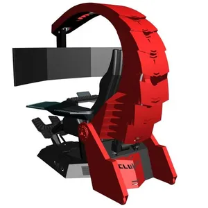 Unicorn Clubvens Scorpio Kursi Gamer Silika Ergonomis, Kursi Game Balap Balap Belakang Tinggi LED RGB dengan Sandaran Kaki