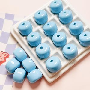 Peinture Couleur Plaqué Lisse Gâteau Ovule DIY Téléphone Portable Chaîne Porte-clés Accessoires Perles Acryliques - Product Image 6