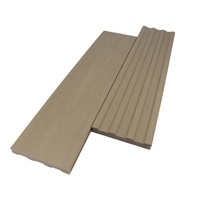 Plancher de terrasse en bois composite WPC co-extrudé durable pour l'extérieur, système de clic, revêtement de sol en plastique composite pour jardin, piscine