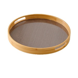 Bamboo <b>Tea</b> <b>Tray</b> Rectangular Round Durable Serving <b>Tray</b> For <b>Tea</b> Set Kitchen Dining - Product Image 5