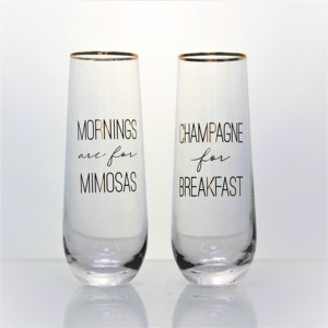 <span class=keywords><strong>Flûtes</strong></span> en métal Borosilicate à double paroi de haute qualité <span class=keywords><strong>sans</strong></span> <span class=keywords><strong>pied</strong></span> pour verre à Champagne réutilisables pour vin et boisson pour mariage - Product Image 1