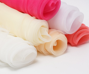 5mm 140cm ipek organze kumaş düğün ipek kumaş ipek organze - Product Image 3