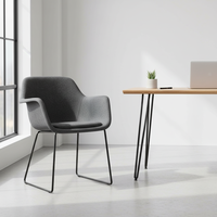 Fauteuil de loisirs moderne en matériaux recyclés avec structure métallique, feutre acoustique nordique, pour la maison, le salon, le bureau