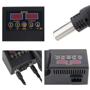 Station de soudage numérique sans fil 2-en-1 JB 8898 60W avec affichage numérique, pistolet à air chaud et fer à souder pour réparation de téléphones portables, <span class=keywords><strong>BGA</strong></span>, SMD, PCB, CI – Nouveau - Product Image 4