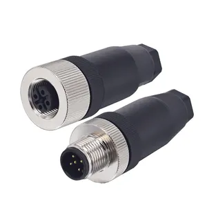 WBO 3 Pins Connector Environment Protection IP67 Fix Screw M8 Connectors Field Installable 3/5/6/8 Pin M12 Connectors