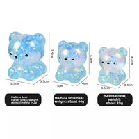 Aurora Maltose Mini Bear Stress Relief Squeeze Ball avec rebond lent pour les enfants de 5 à 7 ans