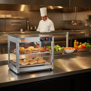 Vevor - Vitrina Calentadora Comercial de 2 Niveles para Mostrador, 60-80°C, Equipo Eléctrico para Exhibición de Alimentos - Product Image 2