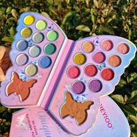 Palette d'ombres à paupières estivales, haute pigmentation, logo personnalisé, faible MOQ, ombre à paupières mate, palette d'ombres à paupières personnalisée, végétalienne, sans cruauté, sans talc
