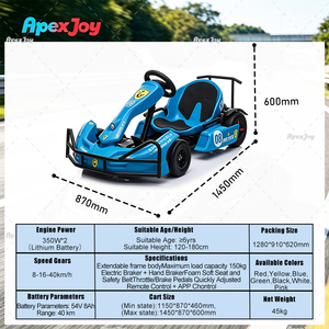 ApexJoy PULSE Lite - Go Kart Eléctrico de Doble Motor y 700W, 40km/h, 3 Velocidades, 54V, Litio, Todoterreno, Crazy Cart, Drift, para Adultos y Niños, CE, OEM - Product Image 2