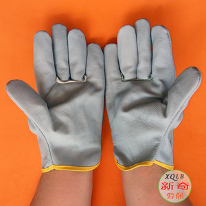Full Leather Cowhide Welding <b>Gloves</b> TIG Short Style Unlined Molten Metal Splash Resistant - Product Image 3