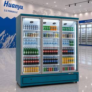 Équipement de réfrigération commercial de haute qualité avec porte vitrée : refroidisseur de boissons, congélateur à glaces et congélateur vitrine profond - Product Image 1