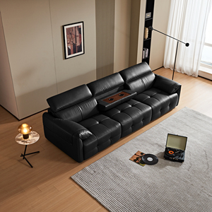 Canapé-lit moderne en cuir et tissu, trois places, avec cadre en bois et dossier rembourré, garantie 1 an, pour salon et appartement - Product Image 3
